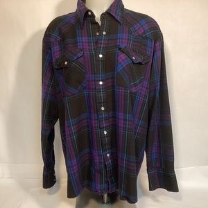 Rock Creek Ranch Western Shirt Pearl Snap Buttons womens size XL